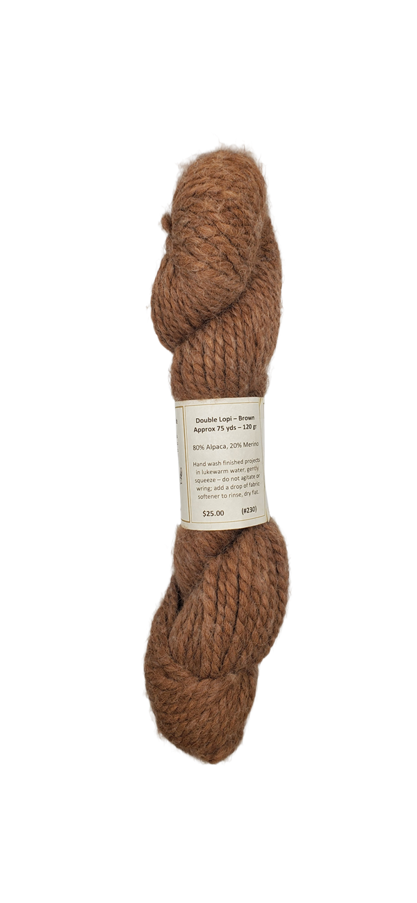 Double Lopi Brown Alpaca-Yarn 80%, Merino 20% SKU 230