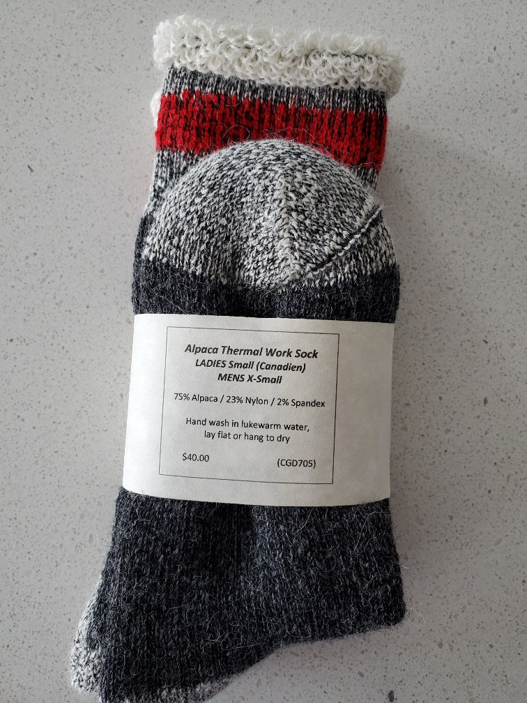 Alpaca-Thermal Traditional Sock Ladies Large / Mens Medium