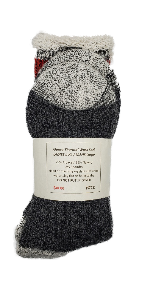 Alpaca-Thermal Traditional Sock Ladies XL / Mens Large